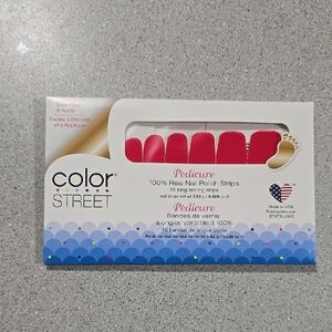 New Color Street Red Pedicure Nail Strips